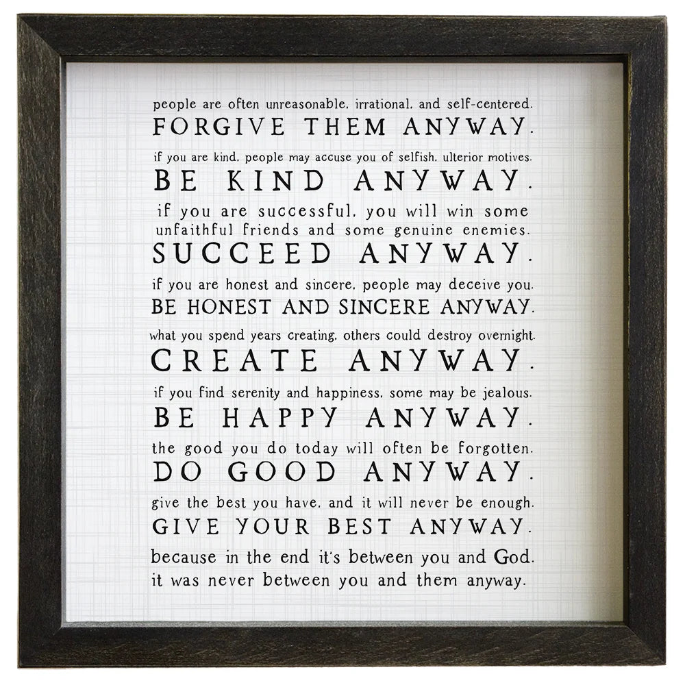 Plaque-Black Frame-Forgive Them Anyway
