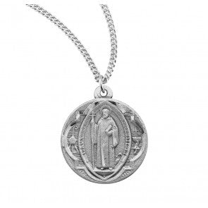 Necklace/Ss/18"/St. Benedict