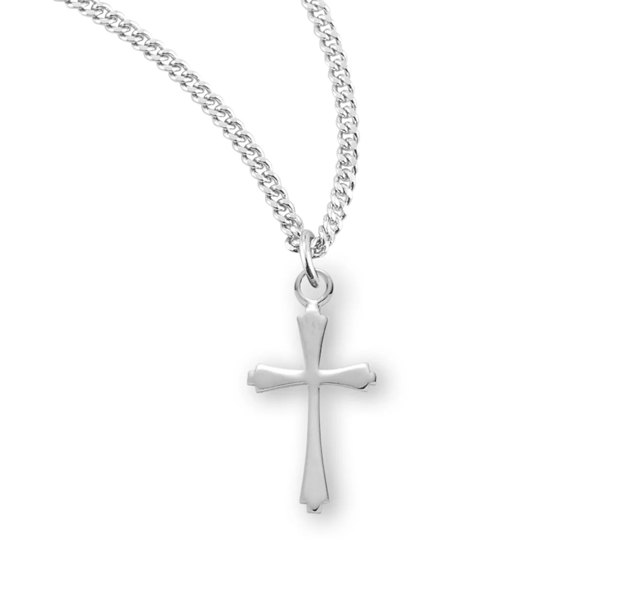 Necklace-Cross-SS-Taper End-18"