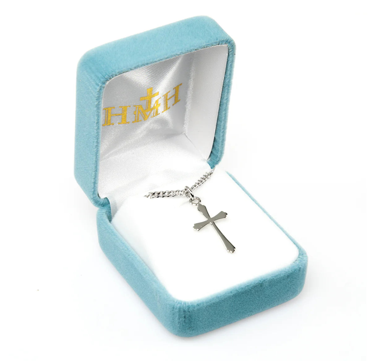 Necklace-Cross-SS-Taper End-18"