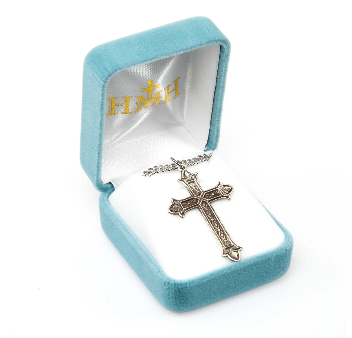 Necklace/SS/Detail Cross/24"