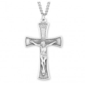 Necklace/SS/Ornate Crucifix/20"