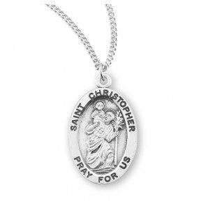 Necklace/SS/St.Chris/Oval