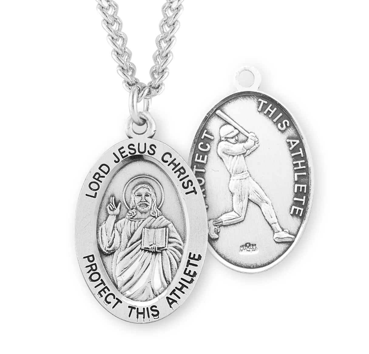 Necklace-SS-Jesus-Baseball-24"