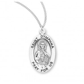 Necklace/SS/Oval/St Dymphna