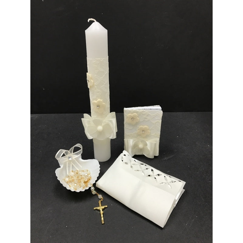 Baptismal Gift Set-White-Gold