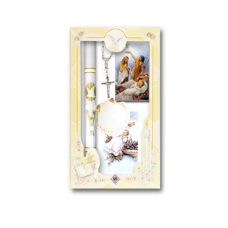 Baptismal Gift Set-White-SB123EN-A