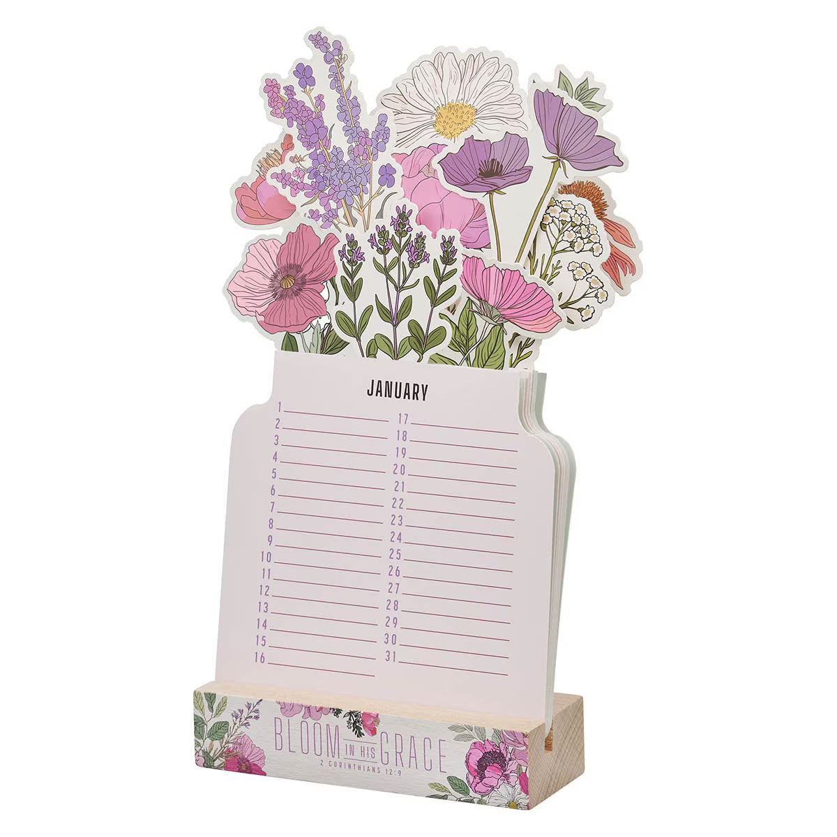 Calendar-2Co 12:9-Bloom In His Grace