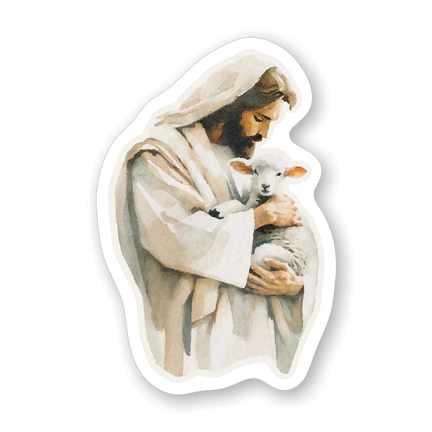Sticker-2.5"-Vinyl-Jesus Holding Lamb