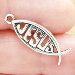 Charm/Jesus/Fish/Pewter