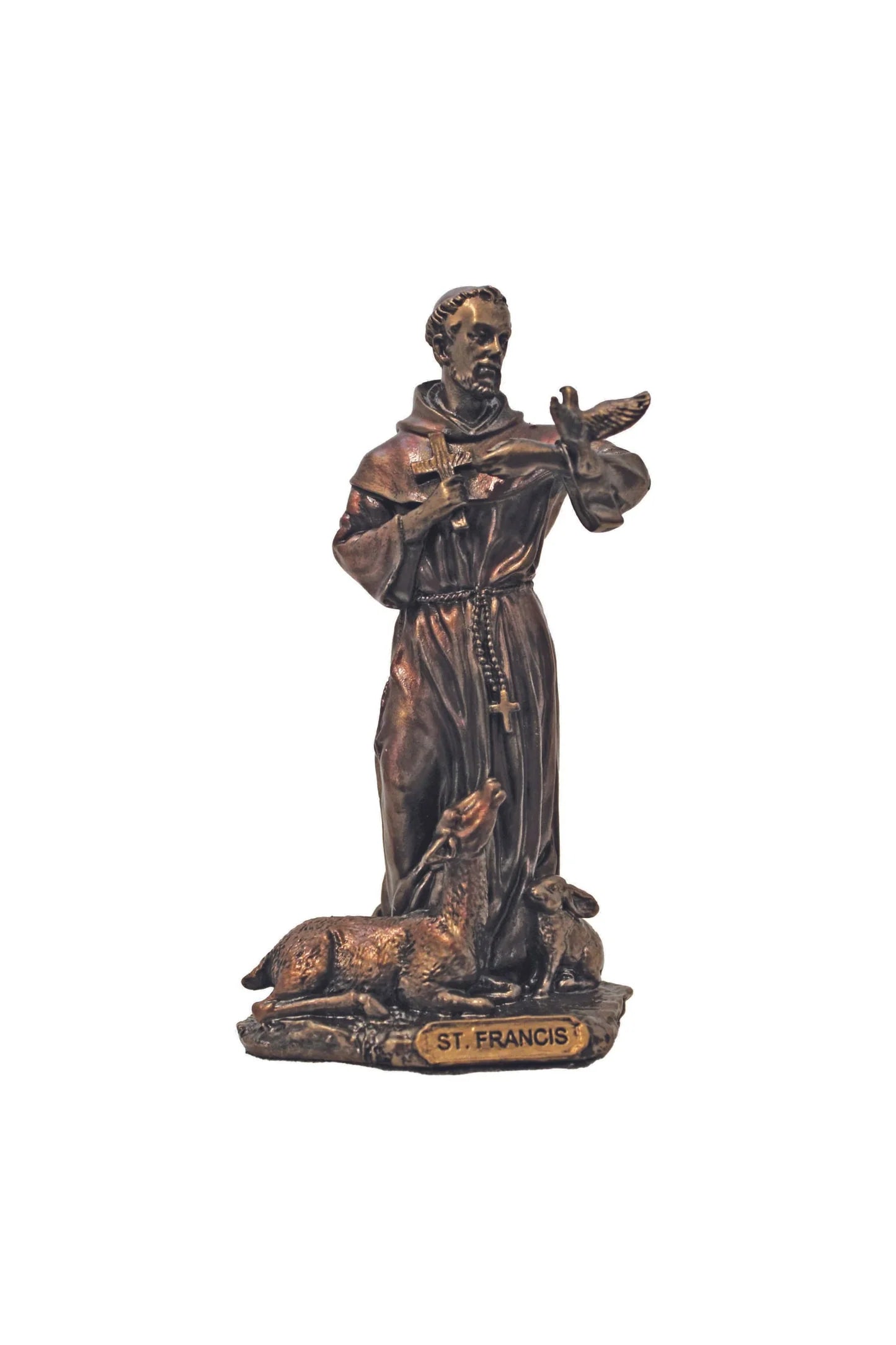 Statue-St Francis-Hand Painted-Cold Cast Bronze