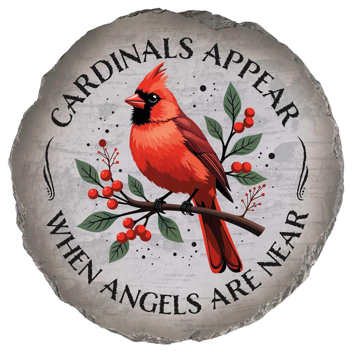 Garden Stone-10"-When Cardinals Appear