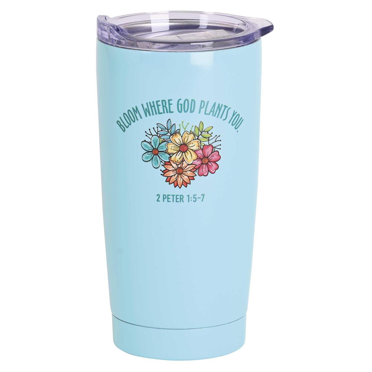 Tumbler-Teal-Bloom Where God Plants
