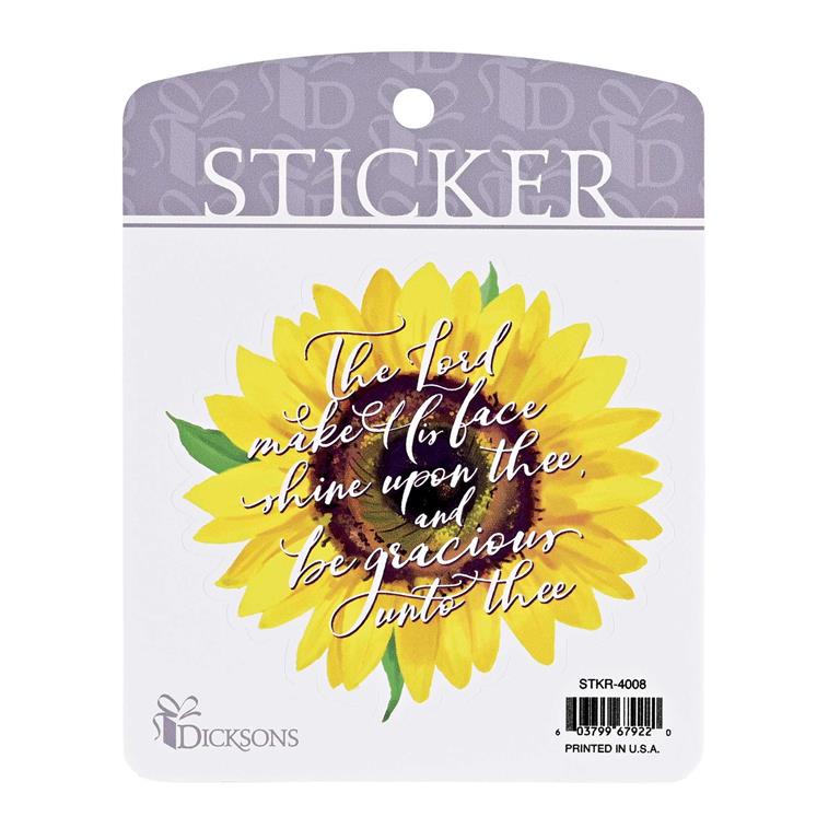 Stickers-The Lord Make His Face-Sunflower