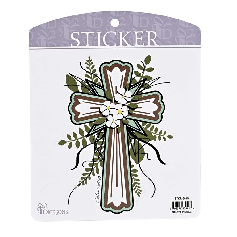 Stickers-Floral Cross Joshua-Rustic