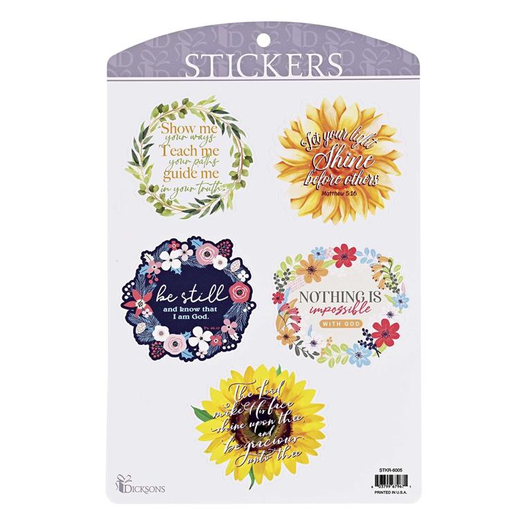 Stickers-Flowers With Scriptures-Assorted