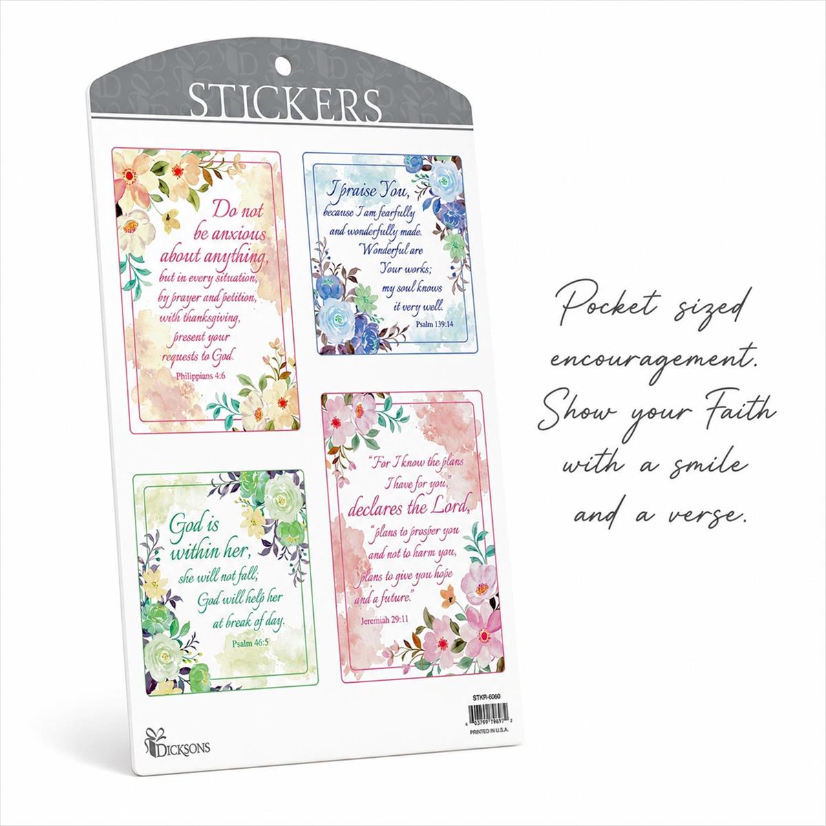 Stickers-Floral Set-Assorted Scriptures