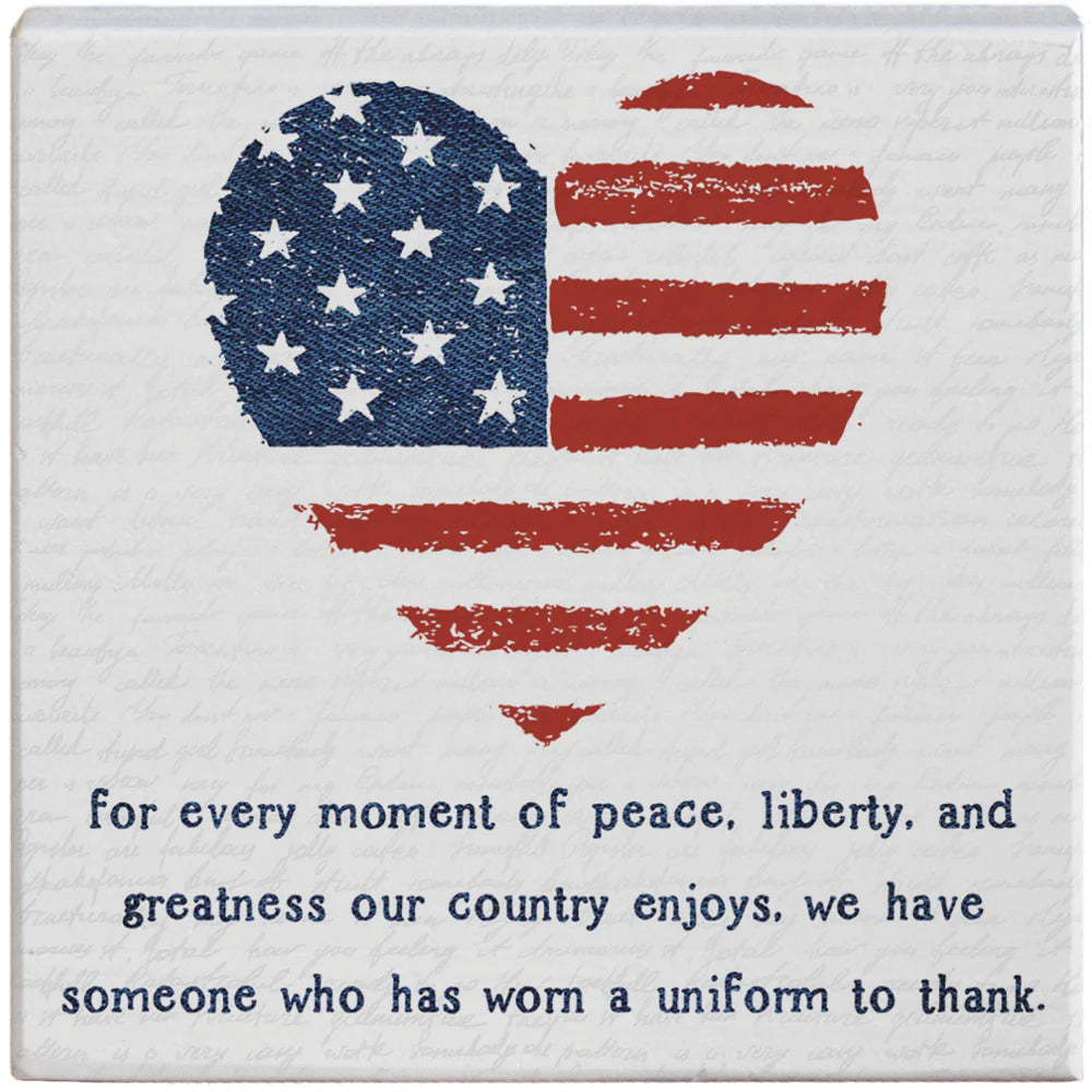 Plock-5.25"-Flag Heart-Thanks-Every Moment
