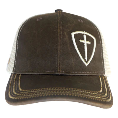 Cap/Brown Cross Shield