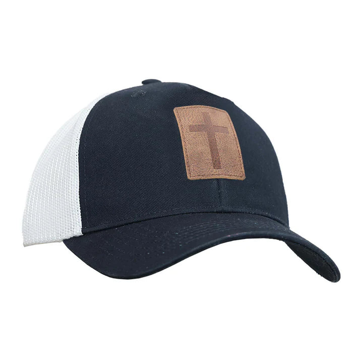 Cap-Leather Cross-Dark Blue