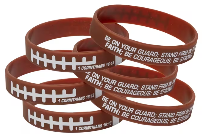 Bracelet-Football-1Co 16:13-Be On Your Guard