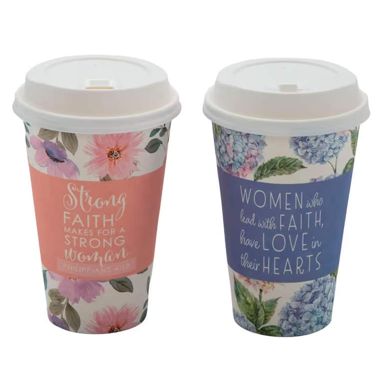 Coffee Cup-Lid-16oz-Paper-Woman Of Faith