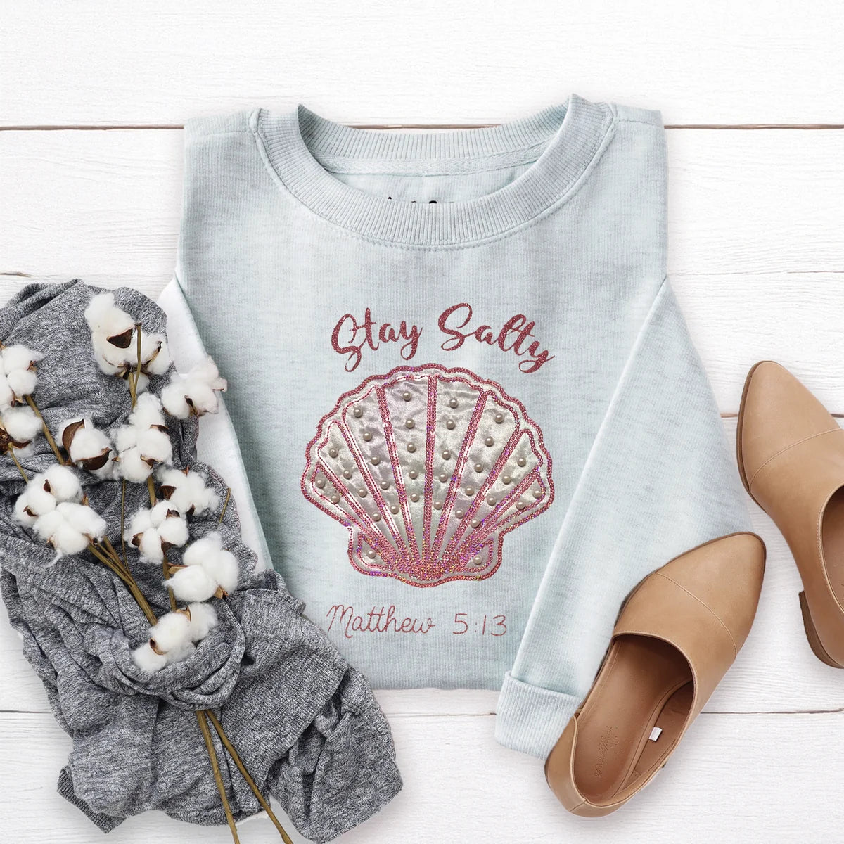 Sweatshirt-Stay Salty-Embellished