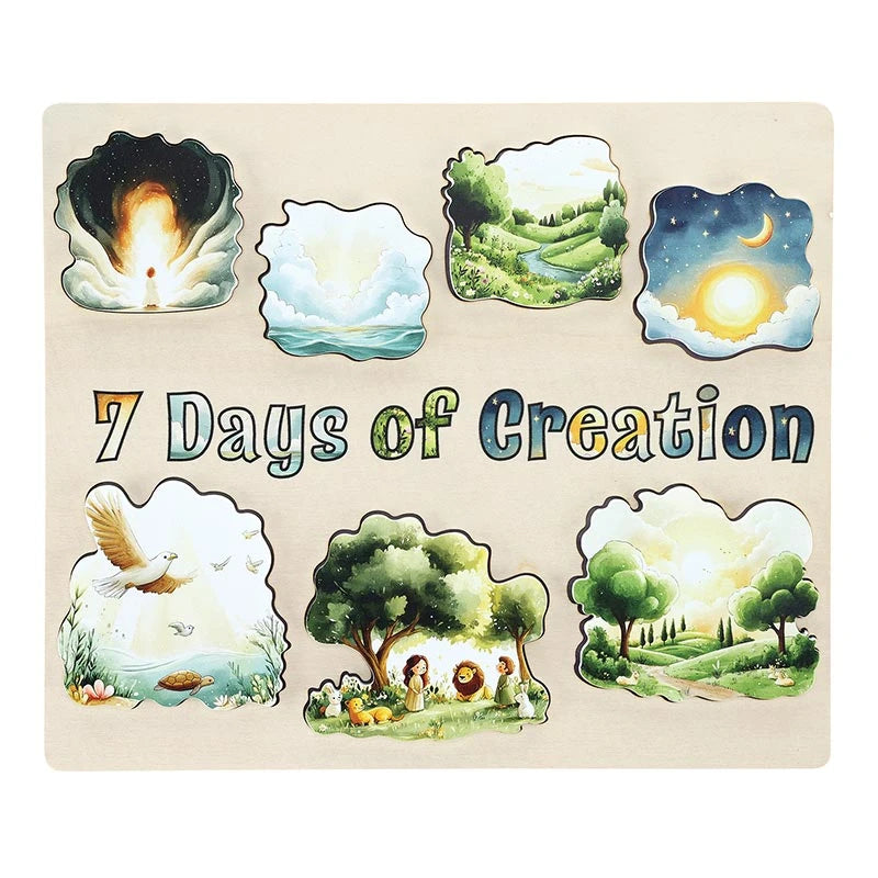 Puzzle-Wooden-7 Days Of Creation-12"
