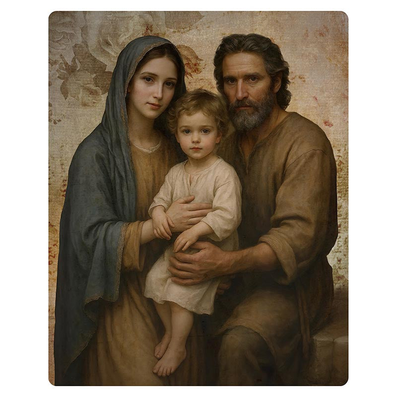 Plaque-Wood-Holy Family-12x15-T2469