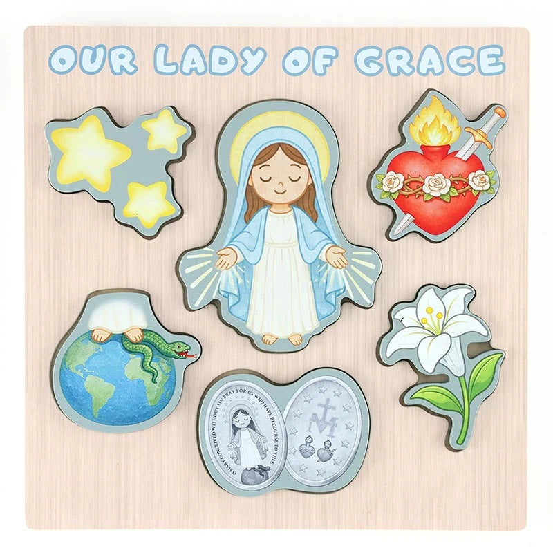 Puzzle-Wooden-Catholic-Our Lady Of Grace-10"