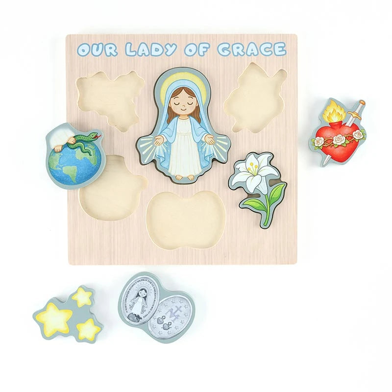 Puzzle-Wooden-Catholic-Our Lady Of Grace-10"