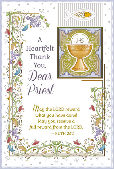 Card-Greetings of Faith-Thank You-Priest-84349