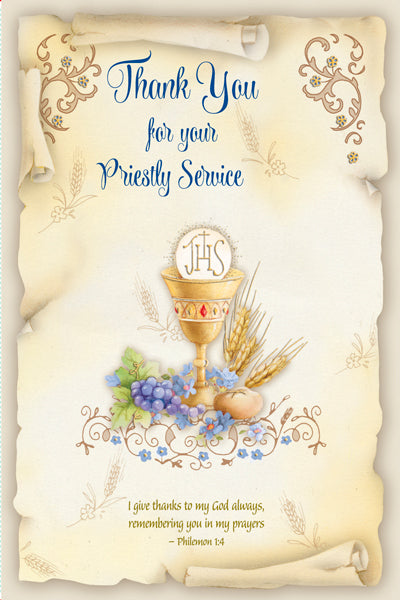 Greeting Card/Priest/Thank You/86341