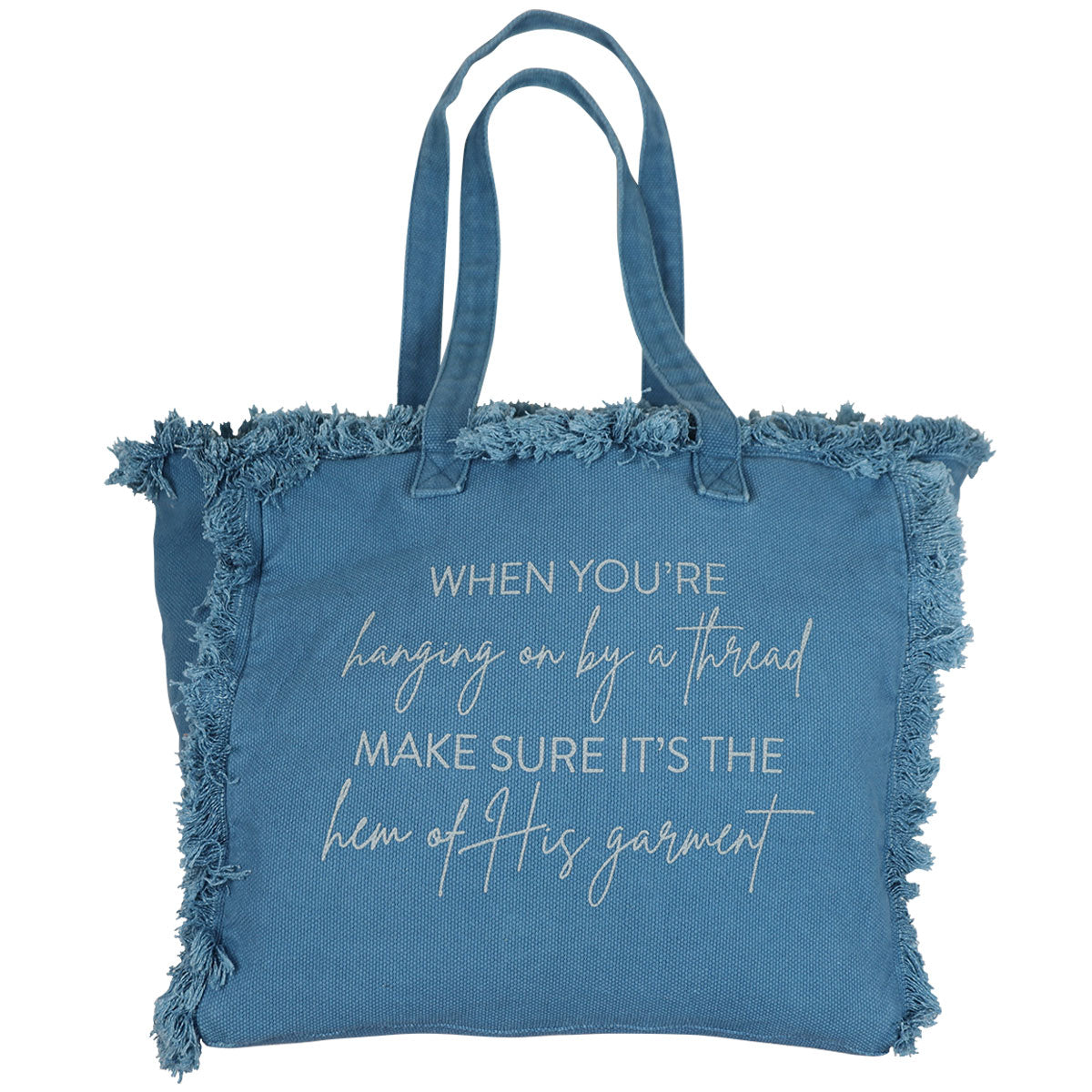 Tote Bag-Hem Of His Garment-Blue