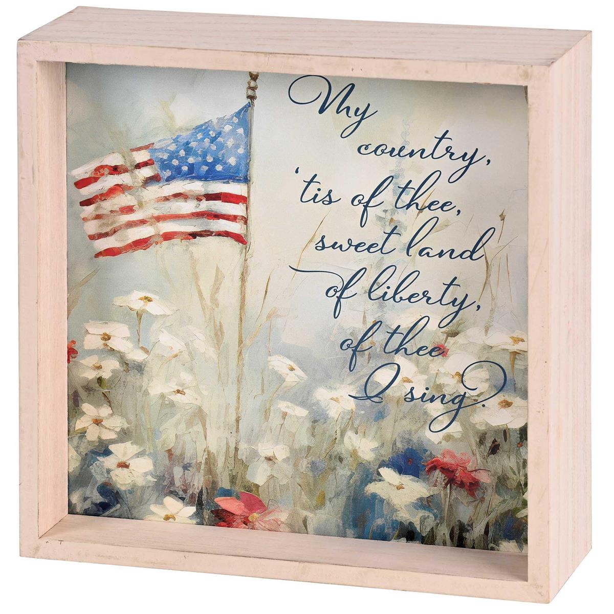Artwork-Tabletop-9.5"-Psa 33:12-Patriotic Garden