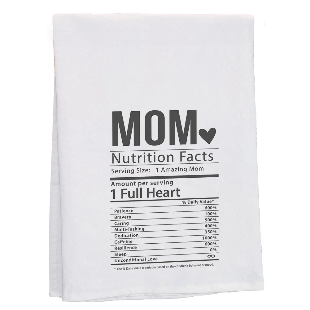 Tea Towel-29"-White-Mom-Nutrition Facts