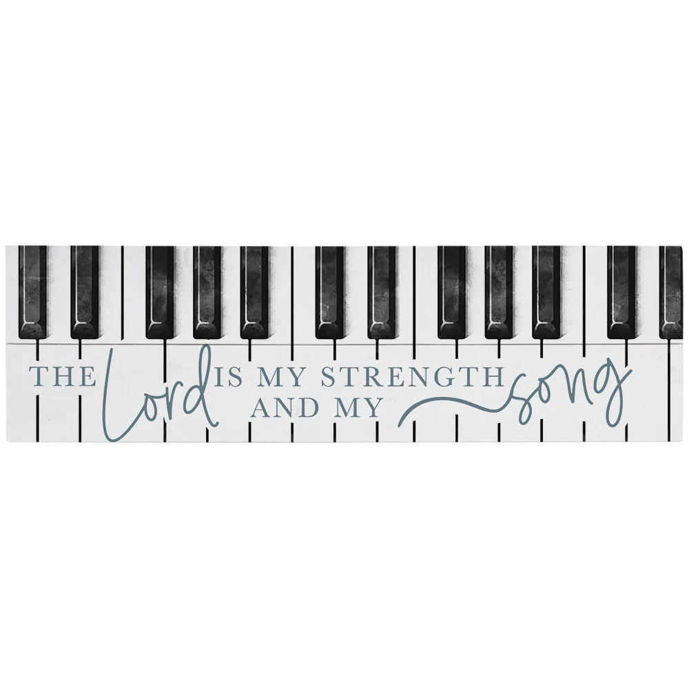 Plaque-24"-Piano Keys-The Lord Is My Strength