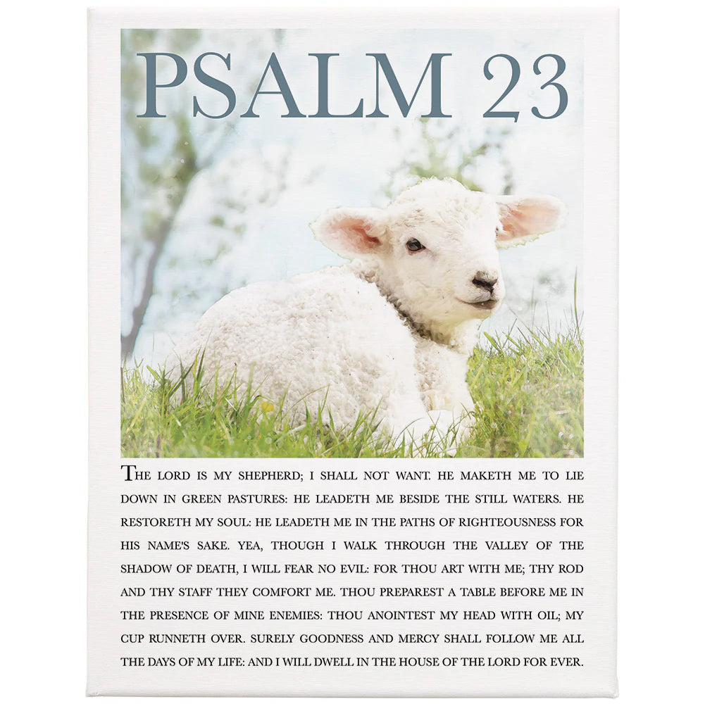 Canvas-13x17-Psalm 23-Lamb