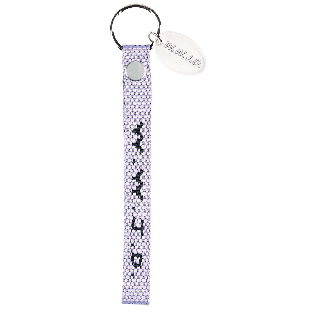 Keychain-WWJD-Purple
