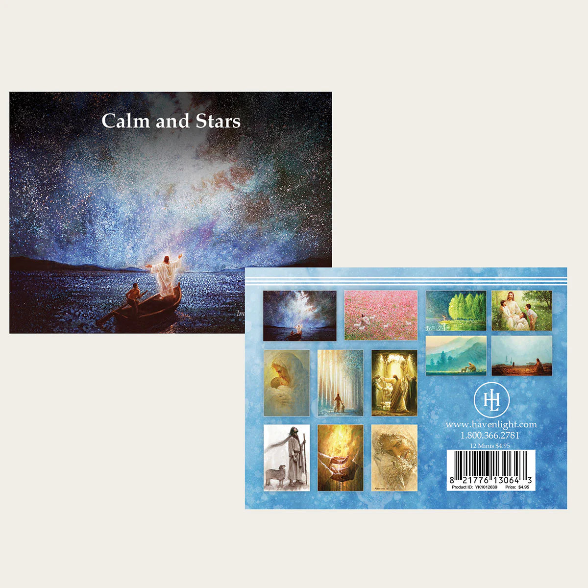 Prints-"Calm and Stars"-Mini Pack of 12 asst cards-YK1012639