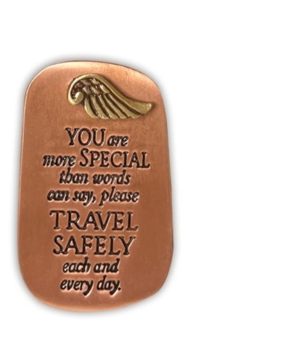 Visor Clip-Copper-Metal Wing-Never Drive Faster
