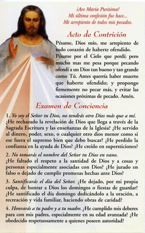 Leaflet/Spanish/Act of  Contrition