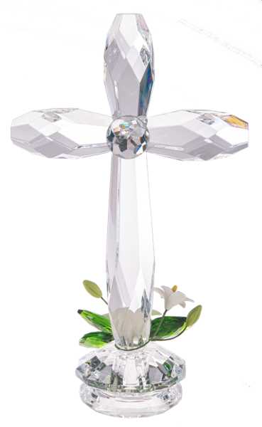 Cross-Standing Lily-Acrylic-7.5in