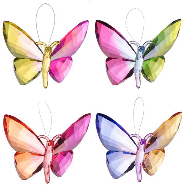 Butterfly-Acrylic-Vivd Hanging-Asstd