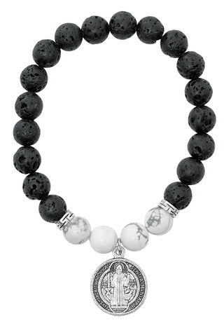 Bracelet-St Benedict-Black Lava