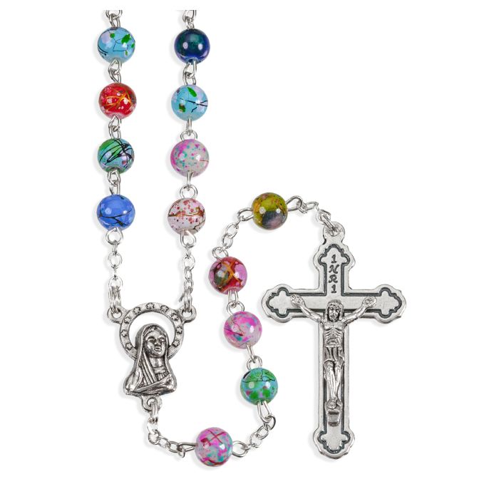 Rosary-6mm-Multi-Glass-Speckled