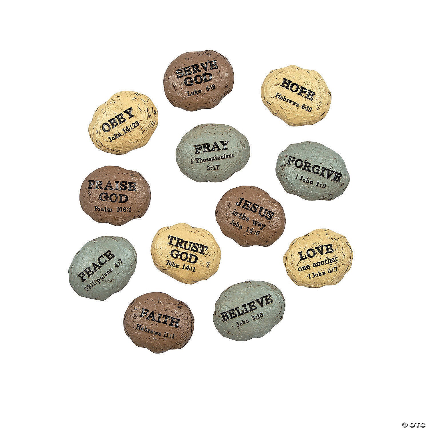 Pocket Stone-Assrtd Bible Verse