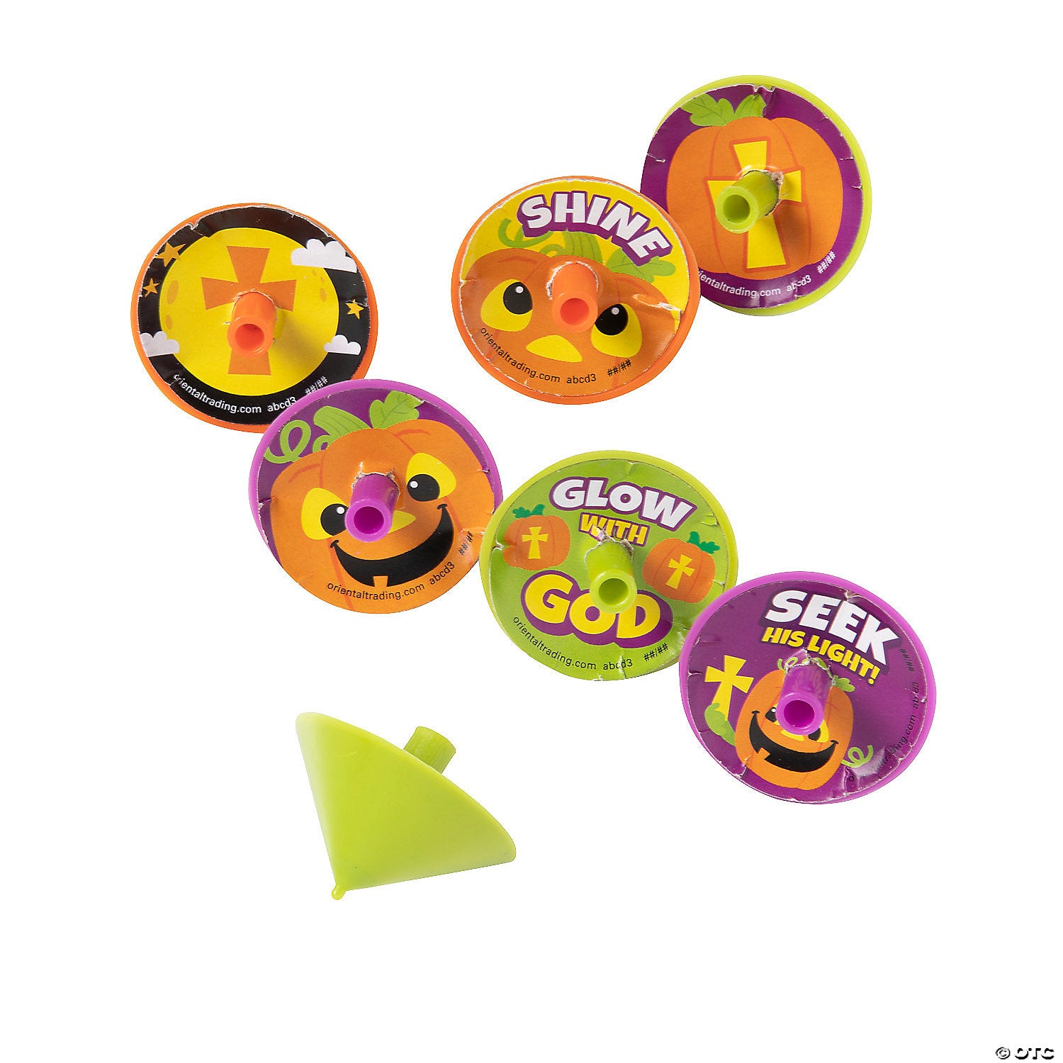 Spin Tops-Pumpkin-Mini