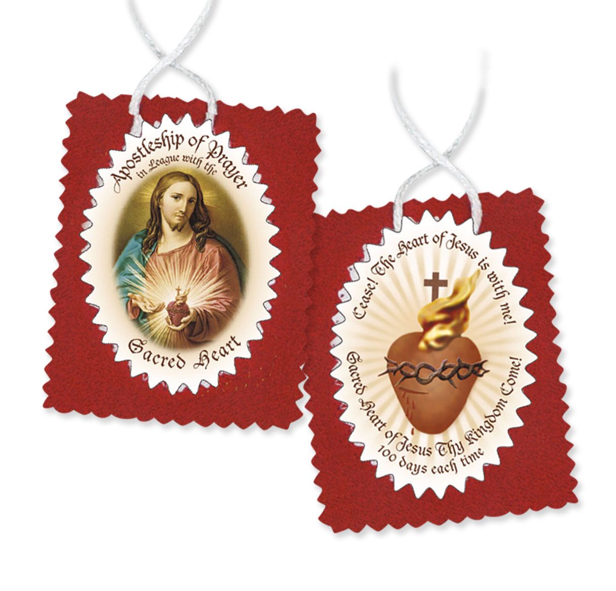 Badge-Sacred Heart-Large-Red Felt