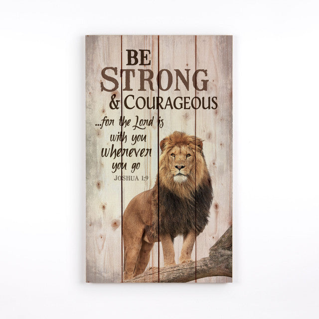 Plaque/Be Strong/Wood